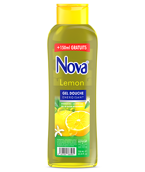 NOVA Lemon Energizing Shower Gel Bottle of 750ml SIVOP EN