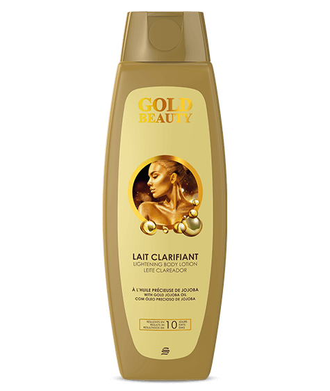 Lightening body lotion GOLD BEAUTY with gold jojoba oil